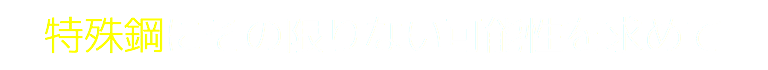 特殊鋼にその限りない可能性を求めて